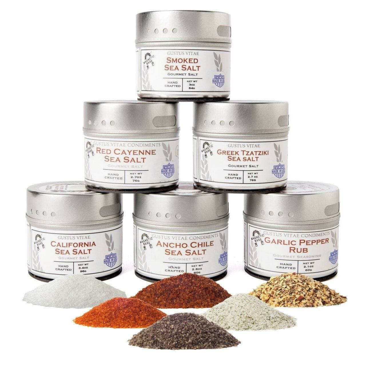 Gourmet Finishing Sea Salts and - – Gustus Tins Collection Rubs Vitae 6