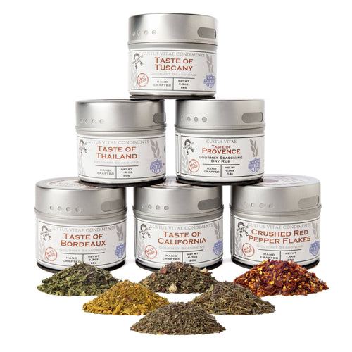 Salt-Free Seasoning Gift Collection - 6 Tins Collections & Gift Sets Gustus Vitae