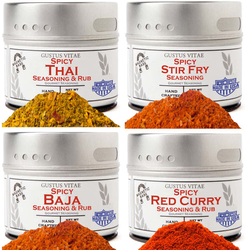 Spicy One Pot Wonders | Complete 4 Pack Collection | Authentic Gourmet Seasonings and Spice Blends Collections & Gift Sets Gustus Vitae